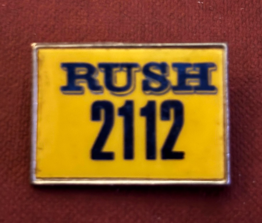 Vintage RUSH 2112 1970s/1980s Metal Pin Badge Classic Rock Metal — photo 1