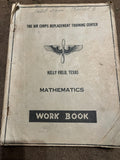 USAAF WW2 Mathematics workbook Kelly Field Texas. Air Corps Training Center — photo 1