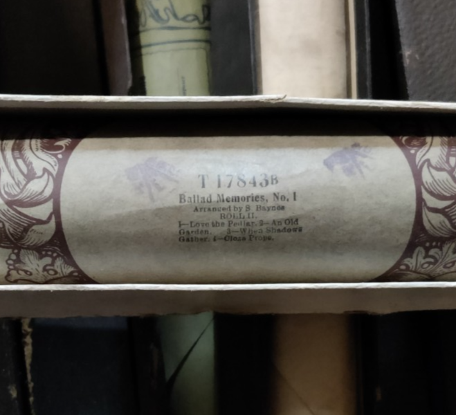 BALLAD MEMORIES NO 1 Roll 2 Raynes T17843B - Player Piano / Pianola Roll — photo 1