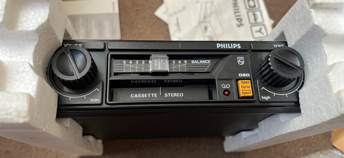 Philips 22AC060 Stereo Car Cassette Player NOS Vintage Classic Car 1970s — photo 1