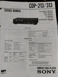 CDP-213/313 HiFi CD Player  - Genuine Sony Service Repair Manual — photo 1