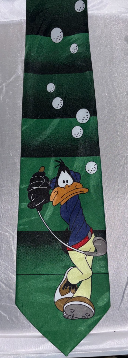 Daffy Duck Looney Tunes Golf Adult Novelty Tie — photo 1