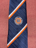 Vintage Luton Town FC Hatters Football Club Tie Navy Orange Retro Crest — photo 1