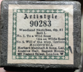 WOODLAND SKETCHES Op 31 Roll 1 Artistyle 90283 - Player Piano / Pianola Roll — photo 1