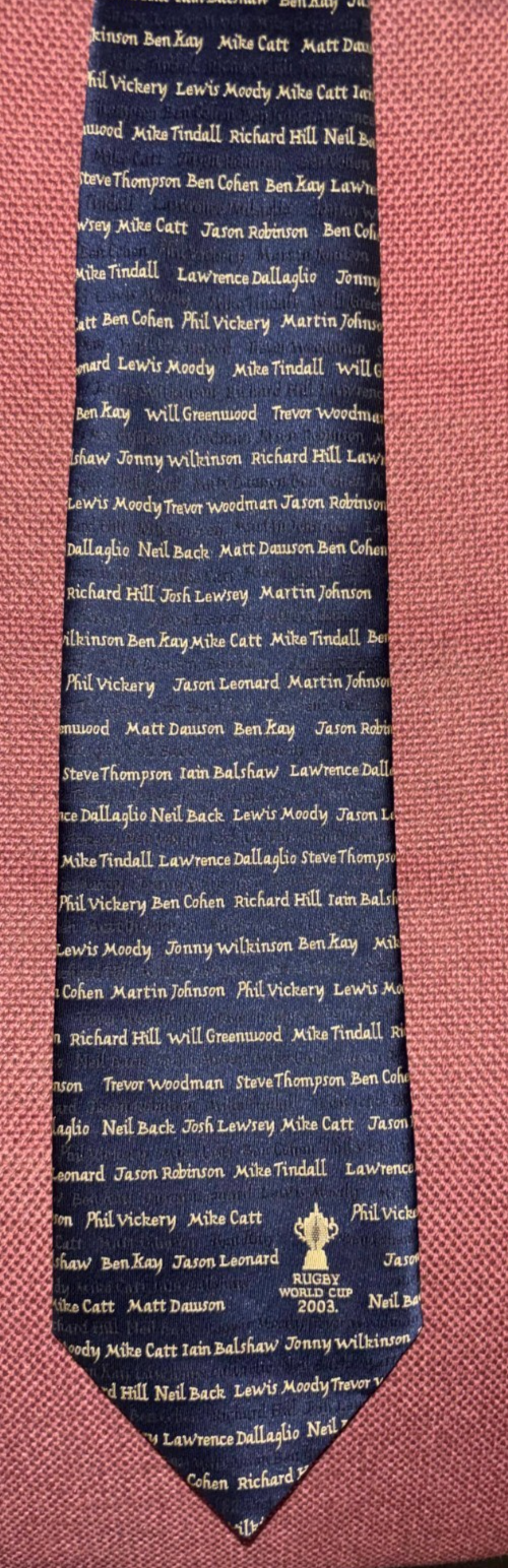 Rugby World Cup 2003 Player Name Neck Tie RWC — photo 1