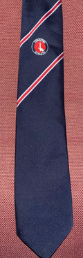 Vintage Charlton Athletic FC Football Club Tie Navy Red Striped Retro — photo 1