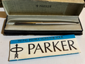 Vintage Parker 45 Flighter Ballpoint Pen - Brushed Steel & Chrome - Boxed & Pape — photo 1