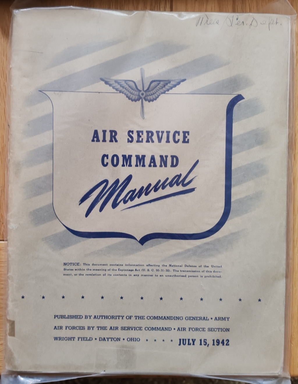Air Service Command Manual 1942 WW2 USAAF B17 — photo 1