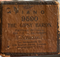 Vintage Pianola Roll - The Gipsy Baron Strauss Fantaisie Brillante 9590 — photo 1