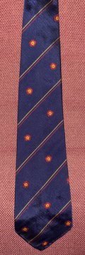 Vintage Lancashire County RFU Rugby Tie Red Rose Yellow Centre Striped — photo 1