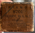 Vintage Pianola Roll - Nocturne Op 6 No 1 Chovan Orchestrelle Aeolian 8701 — photo 1