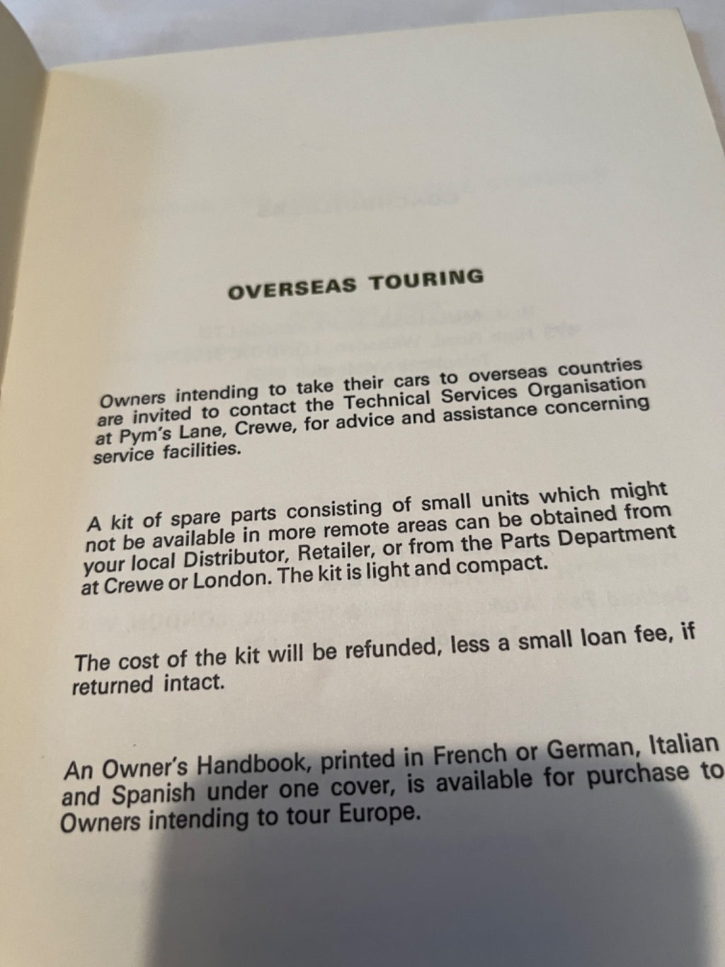 Rolls Royce and Bentley sales and service manual 1968 — photo 6