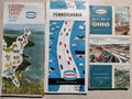 Sohio Boron Vintage USA American Classic Car Maps Job Lot Americana — photo 1