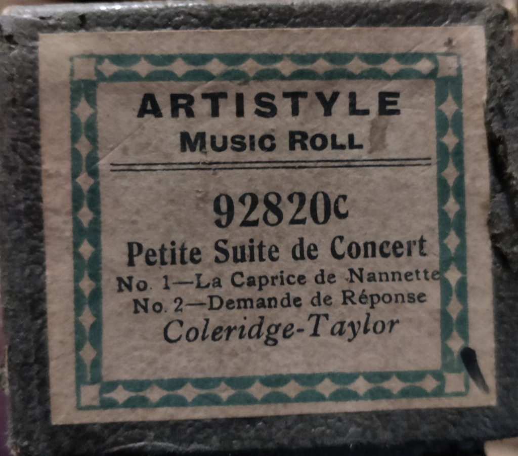 PETITE SUITE DE CONCERT Coleridge-Taylor 92820C - Player Piano / Pianola Roll — photo 1
