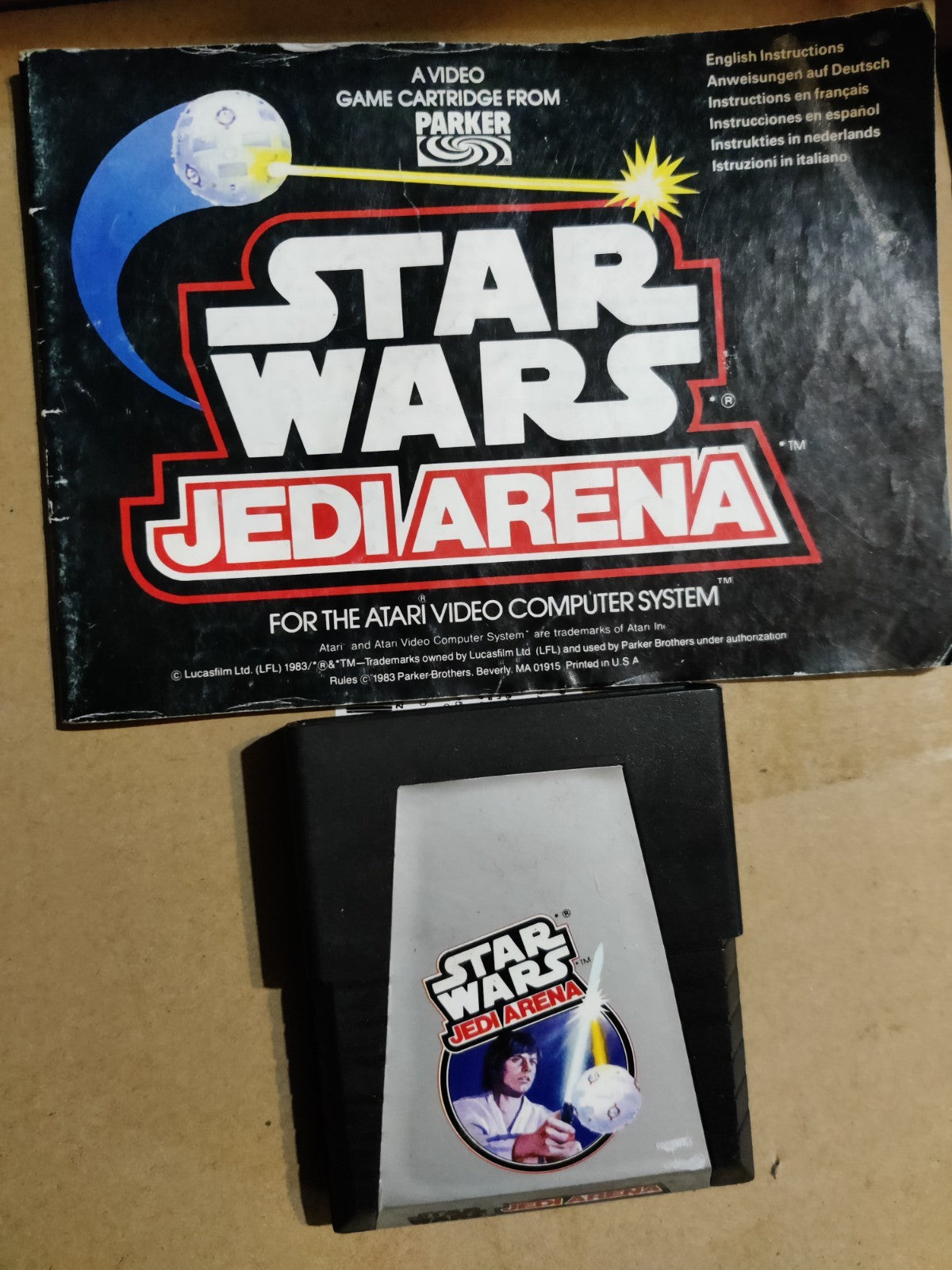 STAR WARS JEDI ARENA - Atari 2600/2600+/7800 Game Cartridge & Instruction Manual — photo 1