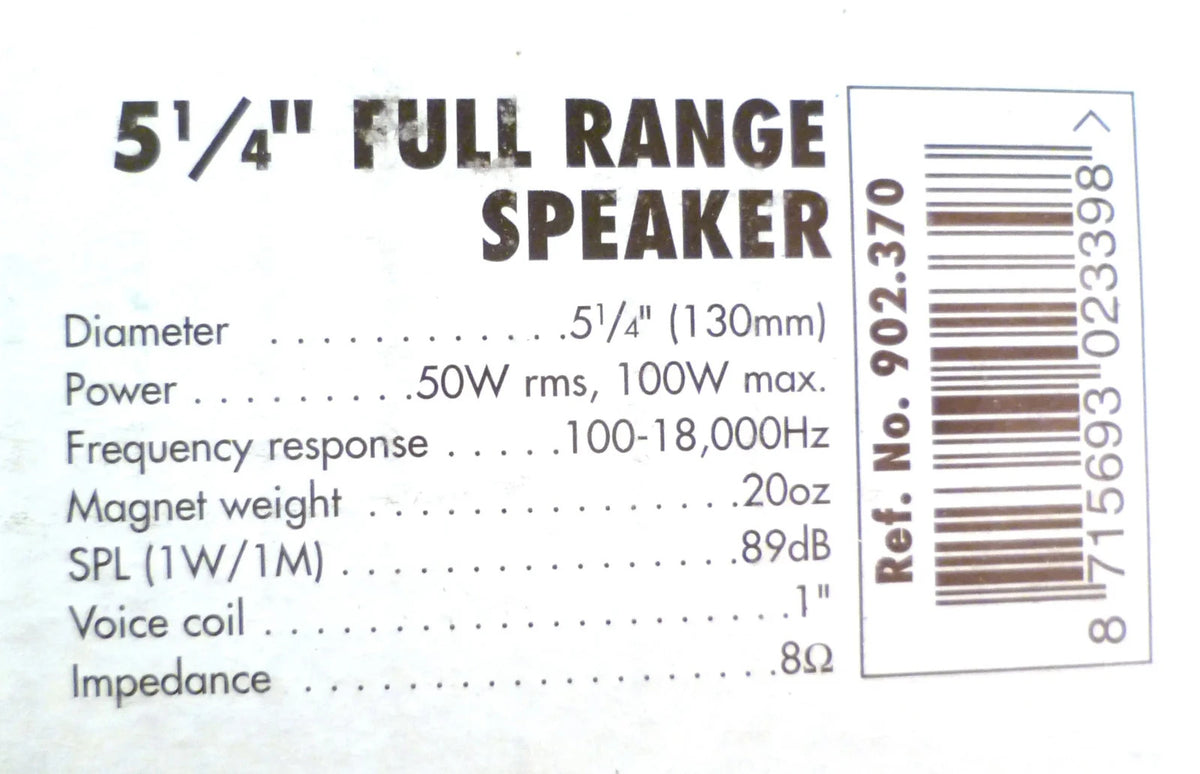 Fenton 902.195 WPP13 5.25" Mid Driver Speaker 150W Replacement for Audio Systems — photo 2
