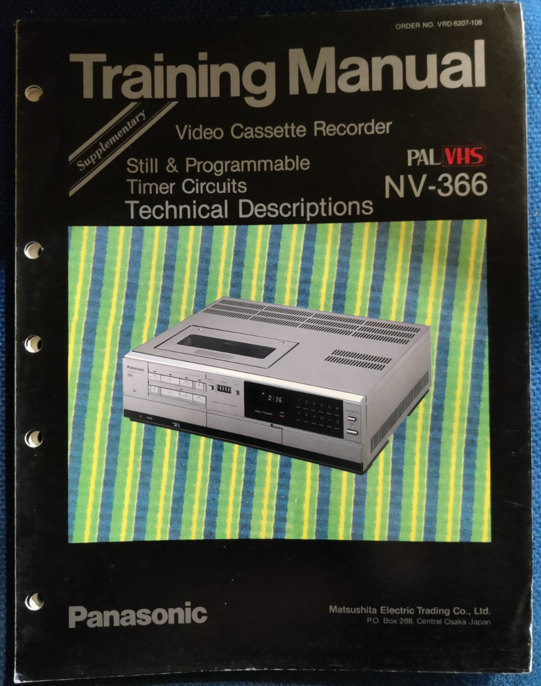 NV-366 VHS Player Genuine Panasonic Service Guide Instructions Repair Manual — photo 1