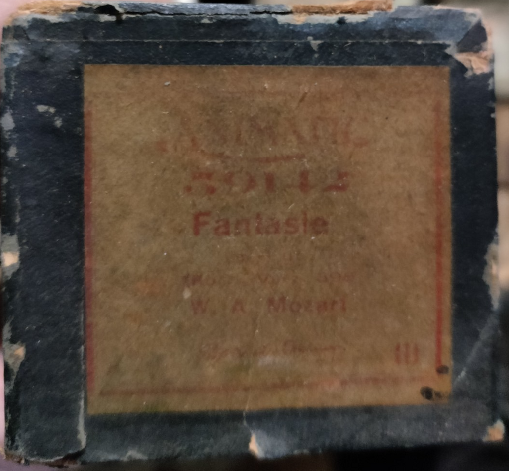 FANTASIE MOZART KOch -Verz 396 Animatic 59142 - Player Piano / Pianola Roll — photo 1