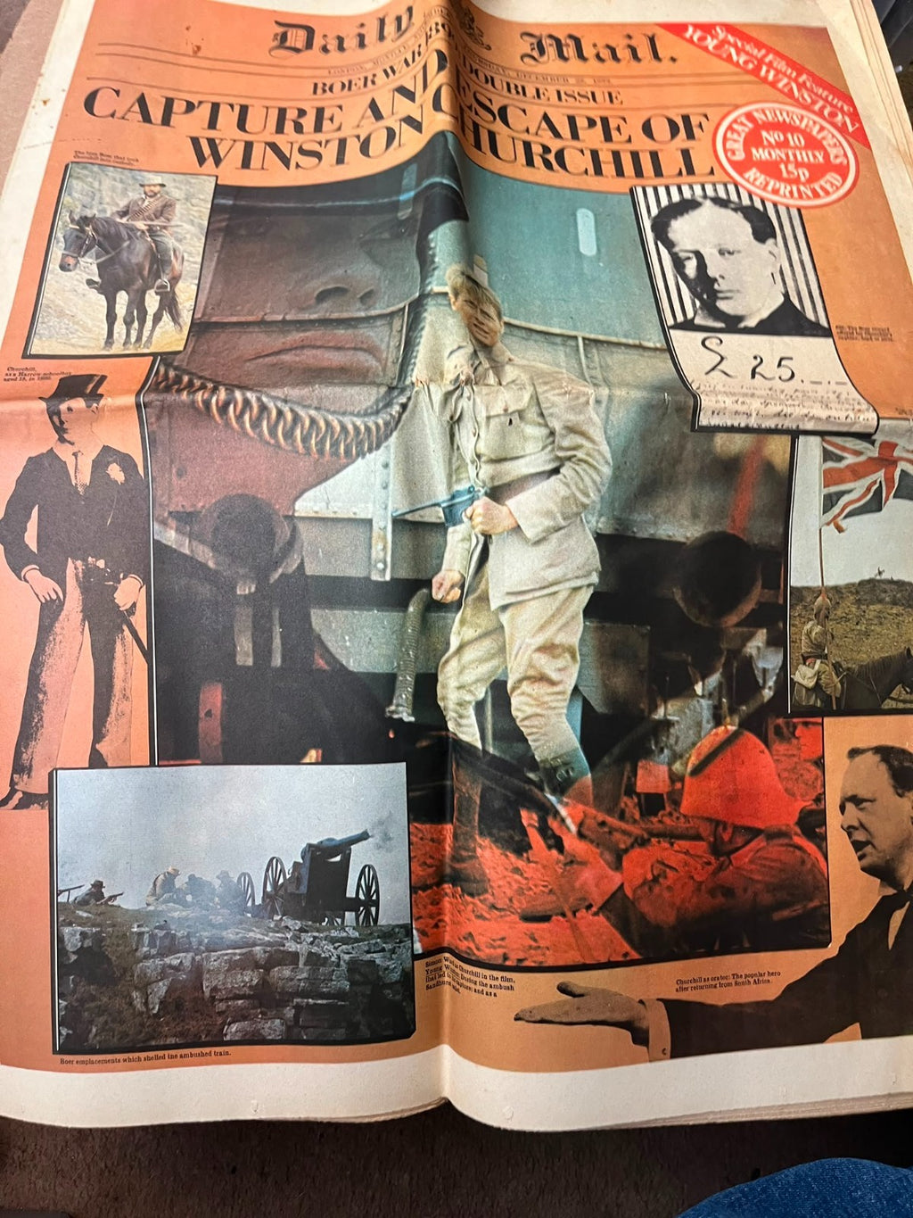 Vintage 1970s The War Papers Part 1 Daily Mirror 1939 & Boer War Churchill Lot — photo 2