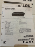 ICF-C370L Clock FM Radio - Genuine Sony Service Repair Manual — photo 1