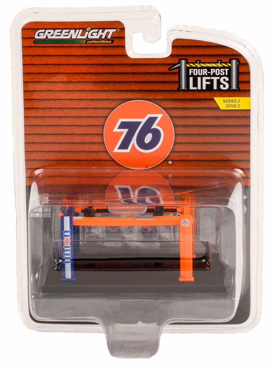 Union 76 Gas Four Post Lift Series 2 1:64 Scale Greenlight 16120C Diecast — photo 1