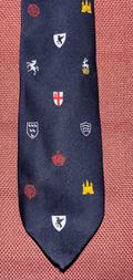 Vintage English Counties Rugby Representative Tie Heraldic Crests London Kent — photo 1