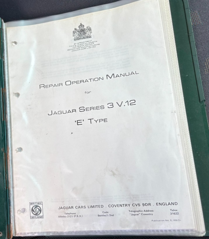 Genuine Original JAGUAR Repair Operation Manual for Series 3 V12 E-Type XKE 1971 — photo 4
