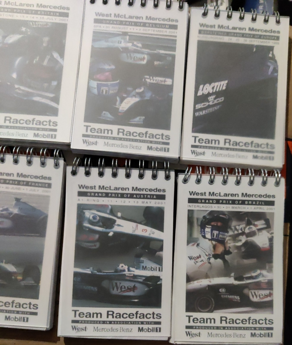 2001 West Mclaren Mercedes F1 Formula 1 Race Engineer/Team Issued Racefacts Note — photo 3