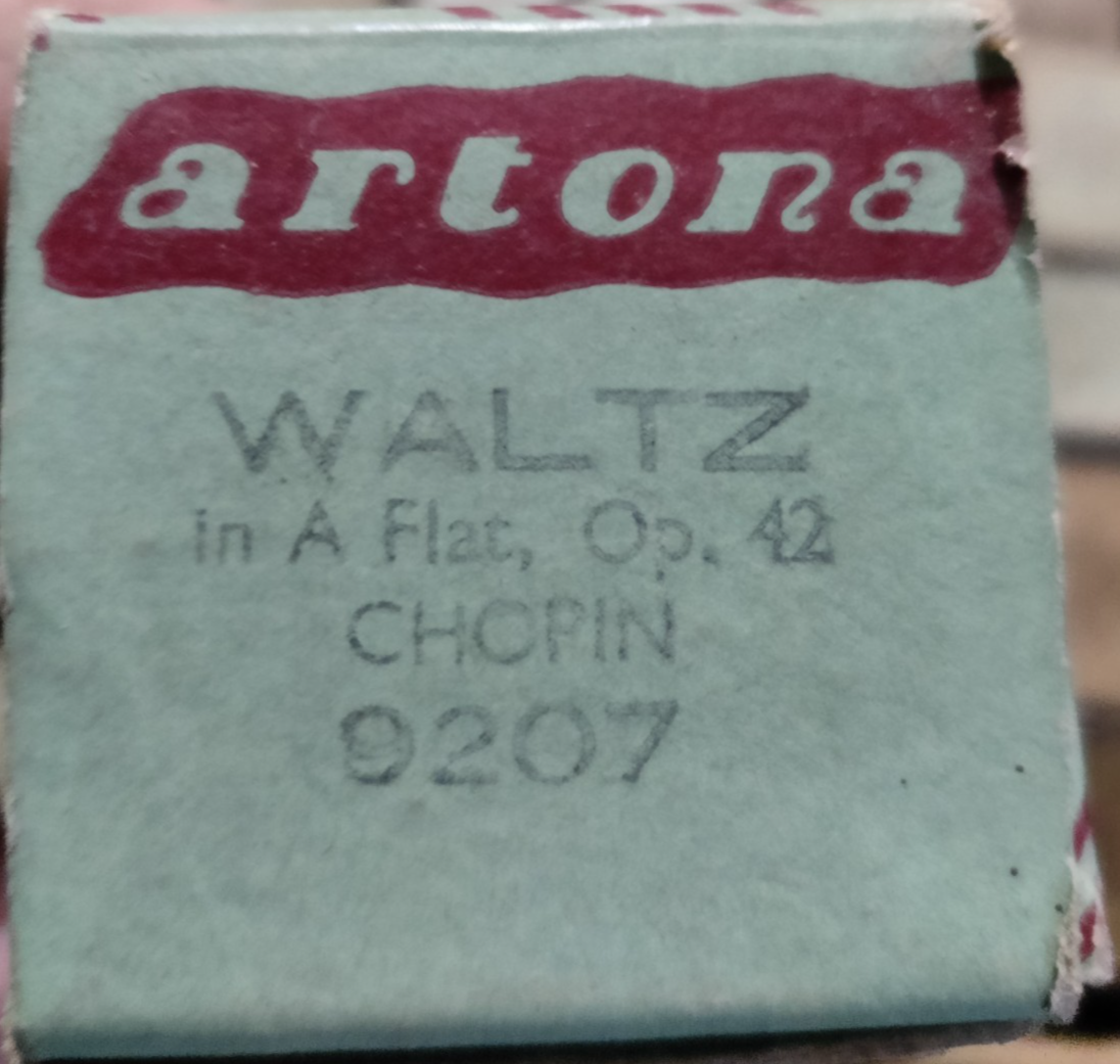 CHOPIN WALTZ IN A FLAT OP 42 9207 - Player Piano / Pianola Roll — photo 1