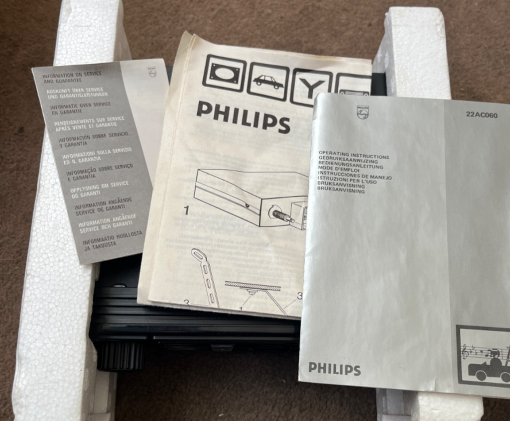 Philips 22AC060 Stereo Car Cassette Player NOS Vintage Classic Car 1970s — photo 2