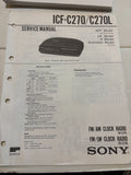ICF-C270/ICF-C270L Clock FM Radio - Genuine Sony Service Repair Manual — photo 1