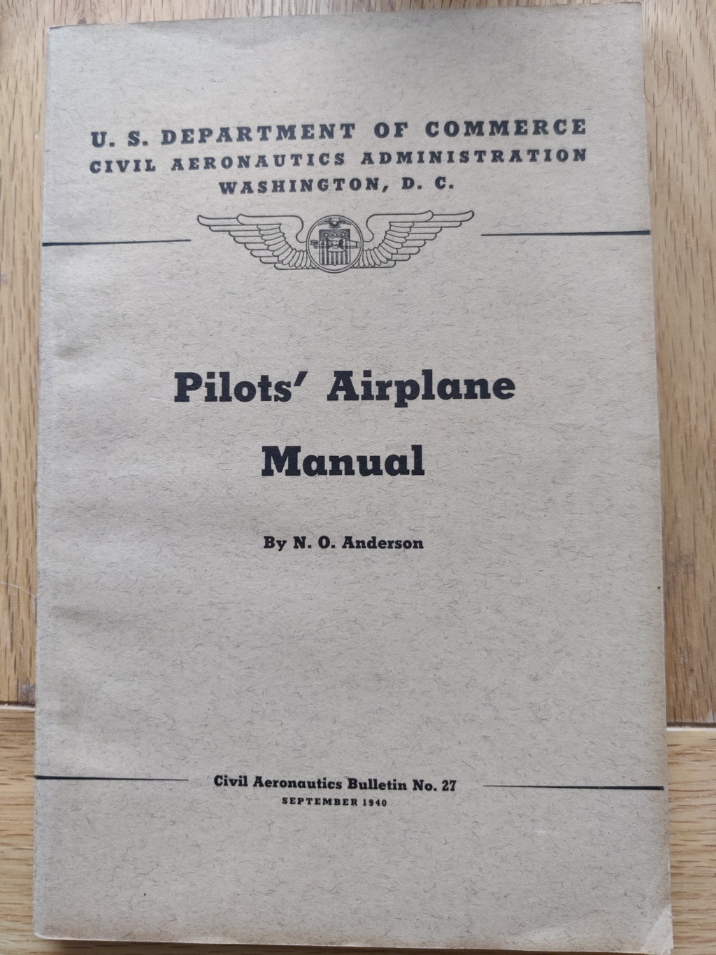 1940 Pilots Airplane Manual US Dept Commerce Civil Aeronautics  WW2 USAAF B17 — photo 1