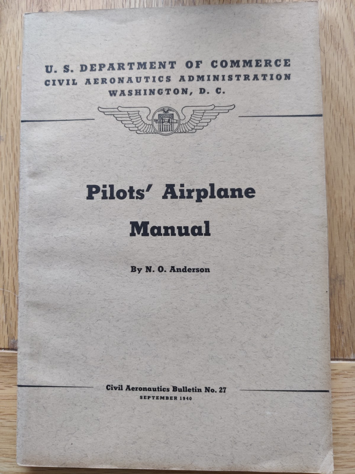 1940 Pilots Airplane Manual US Dept Commerce Civil Aeronautics  WW2 USAAF B17 — photo 1