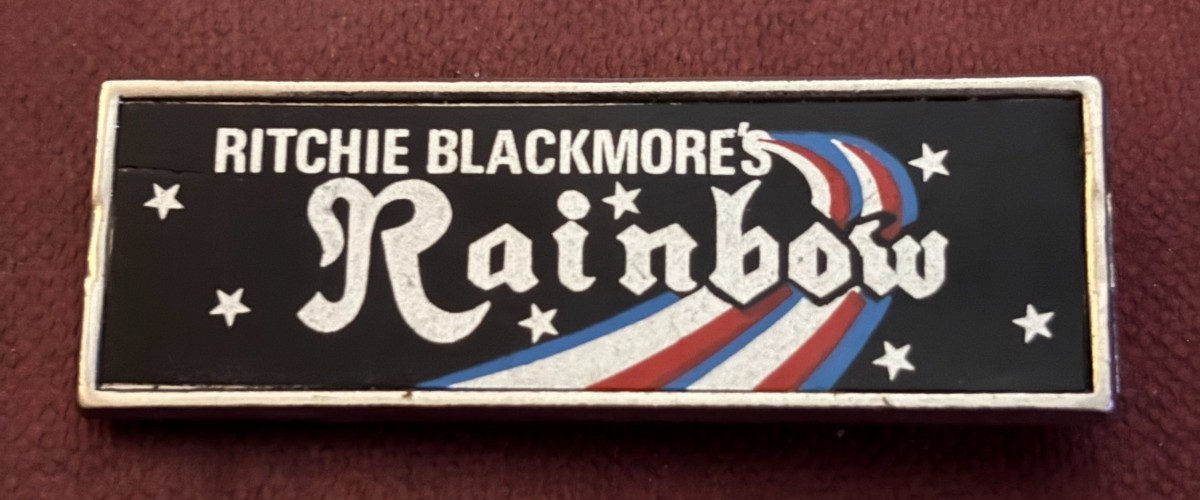 Vintage RAINBOW 1970s/1980s Metal Pin Badge Classic Rock Metal — photo 1