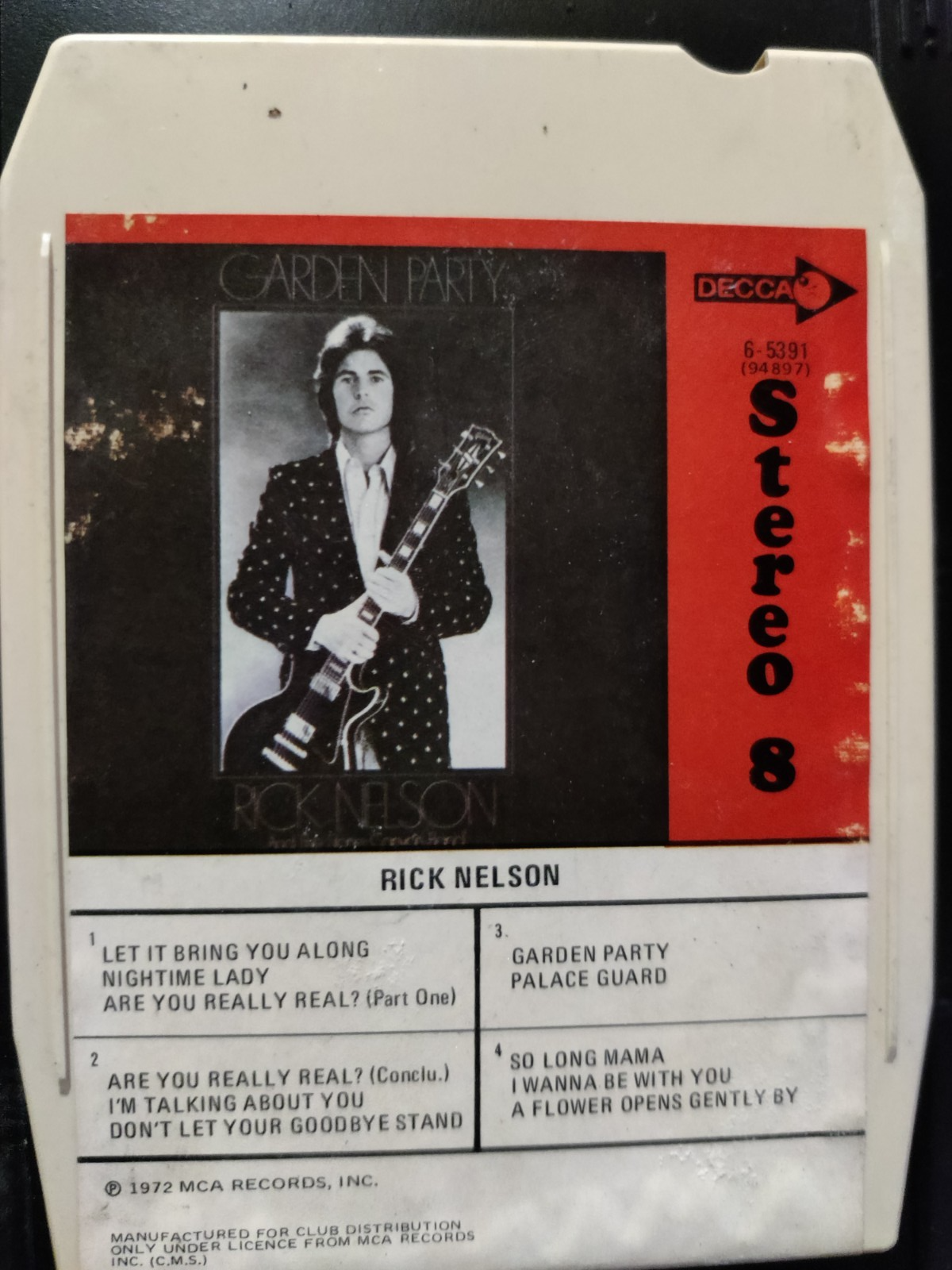 Rick Nelson And The Stone Canyon Band - Garden Party - 8 Track Tape Cartridge — photo 1