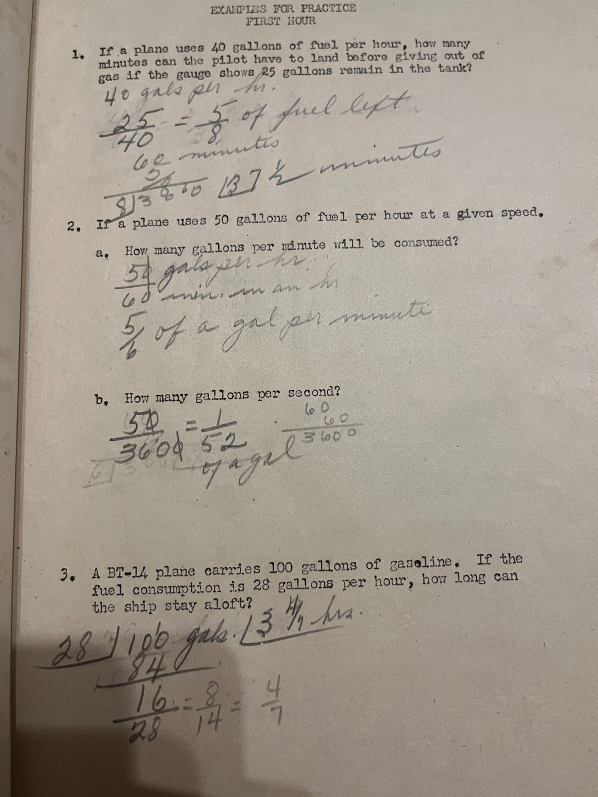 USAAF WW2 Mathematics workbook Kelly Field Texas. Air Corps Training Center — photo 8