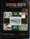 NV-788 VHS Player Genuine Panasonic Service Guide Instructions Repair Manual — photo 1
