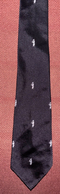 Vintage Warwickshire County Bear & Ragged Staff Club Necktie Navy — photo 1