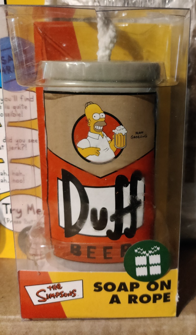 Job Lot The Simpsons Vintage Talking Keychain / 2 x Soap On A Rope Homer Duff — photo 3