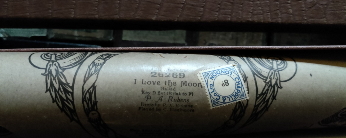 I LOVE THE MOON P A RUBENS 26269- Player Piano / Pianola Roll — photo 2