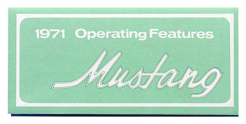 Ford Mustang Owners Manual 1971 71 Repro Reproduction Handbook — photo 1