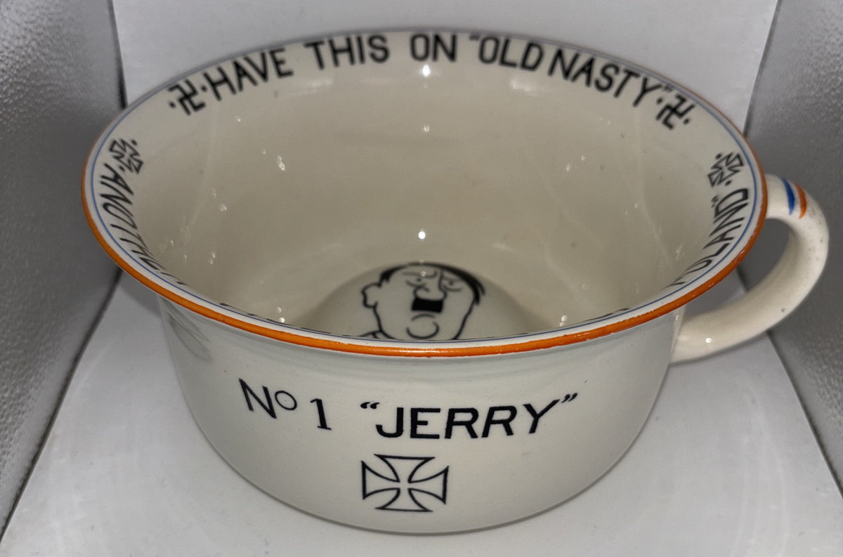 1939 Crown Devon 'No.1 "Jerry" Musical Chamber Pot WW2 Anti-Fascist