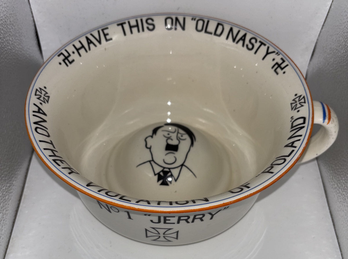 1939 Crown Devon 'No.1 "Jerry" Musical Chamber Pot WW2 Anti-Fascist