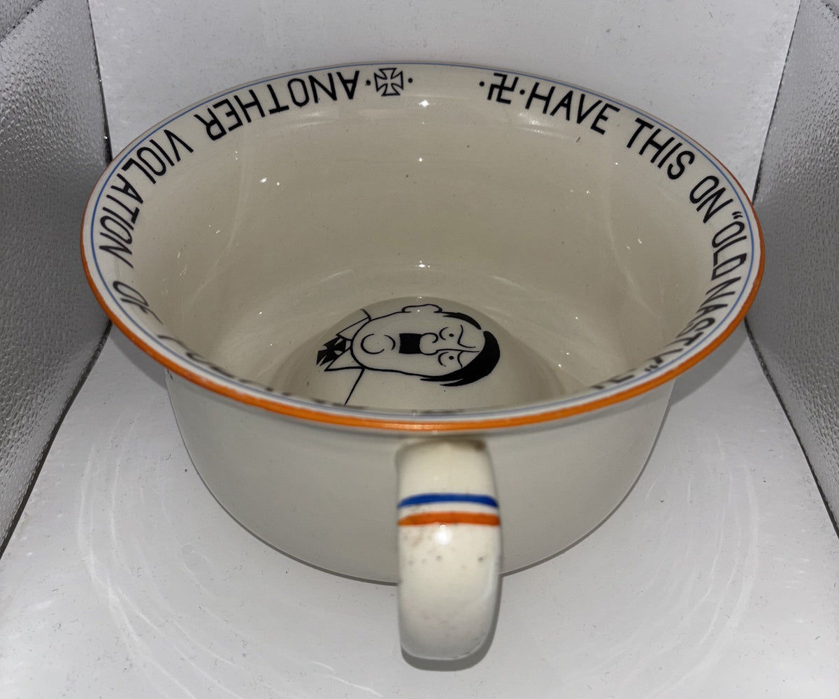 1939 Crown Devon 'No.1 "Jerry" Musical Chamber Pot WW2 Anti-Fascist